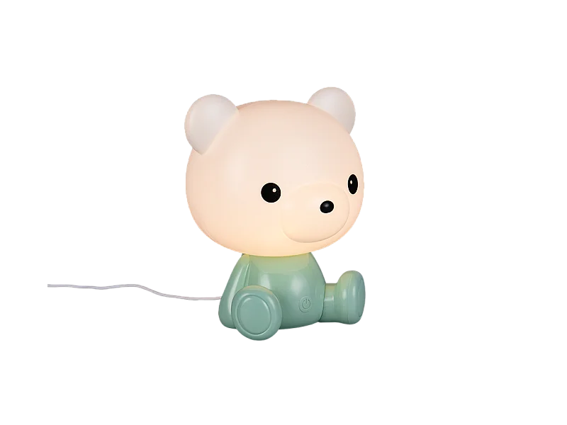 Lampada da tavolo LED, plastica, verde, 21x25,5x19 cm, Cutie