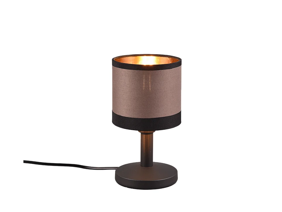 Lampada da tavolo, metallo, nero opaco, 12x22,5x12 cm, Davos