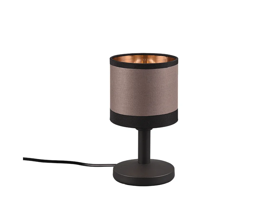 Lampada da tavolo, metallo, nero opaco, 12x22,5x12 cm, Davos