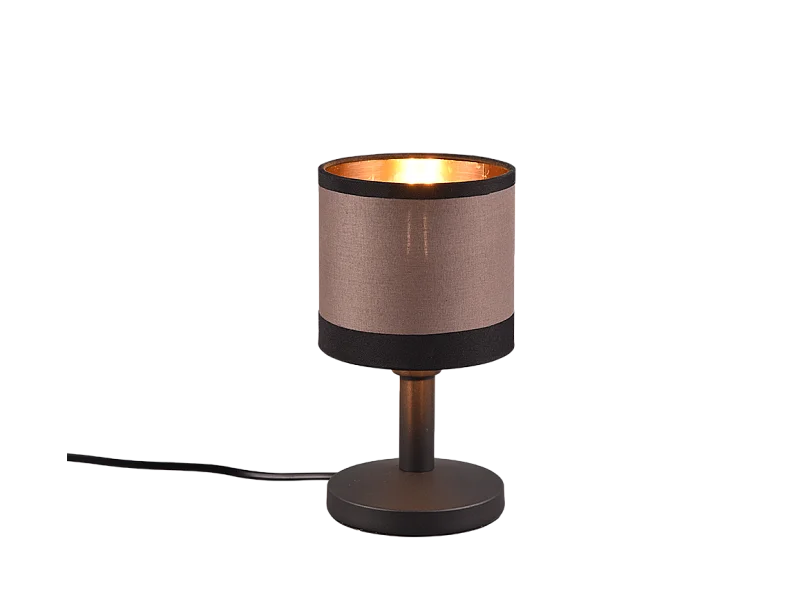 Lampada da tavolo, metallo, nero opaco, 12x22,5x12 cm, Davos