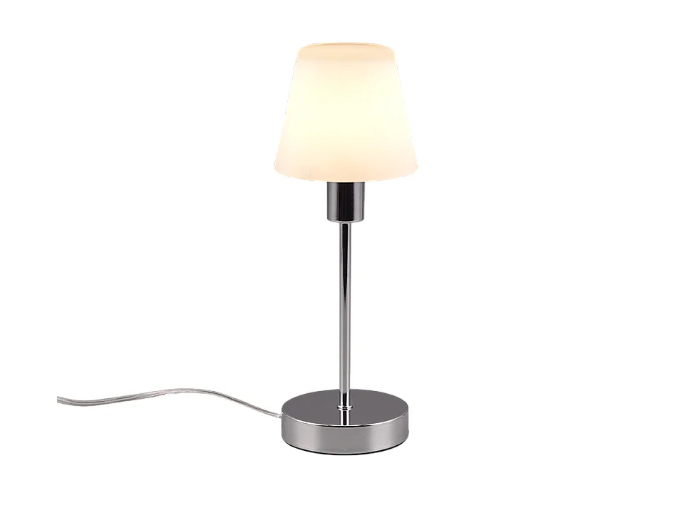 Lampada da tavolo, metallo, cromo, 12x32x12 cm, Luis Ii