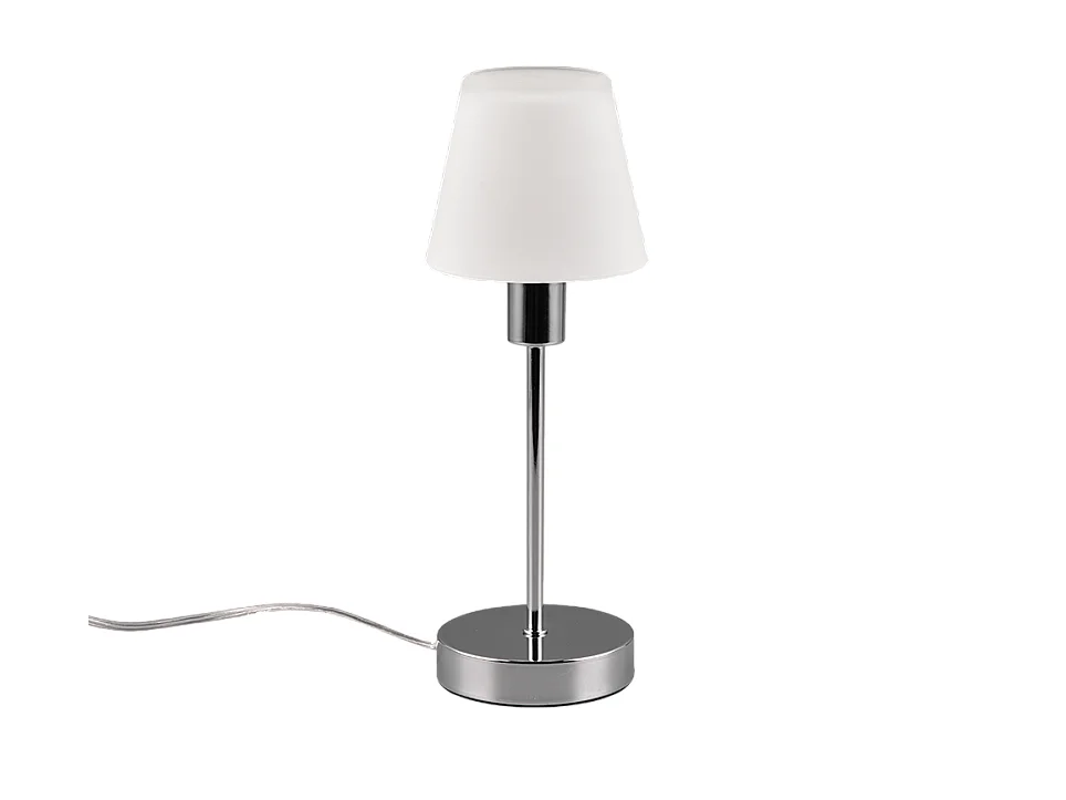 Lampada da tavolo, metallo, cromo, 12x32x12 cm, Luis Ii