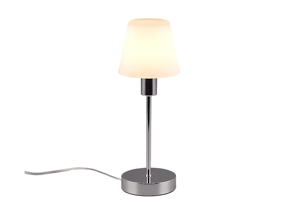 Lampada da tavolo, metallo, cromo, 12x32x12 cm, Luis Ii
