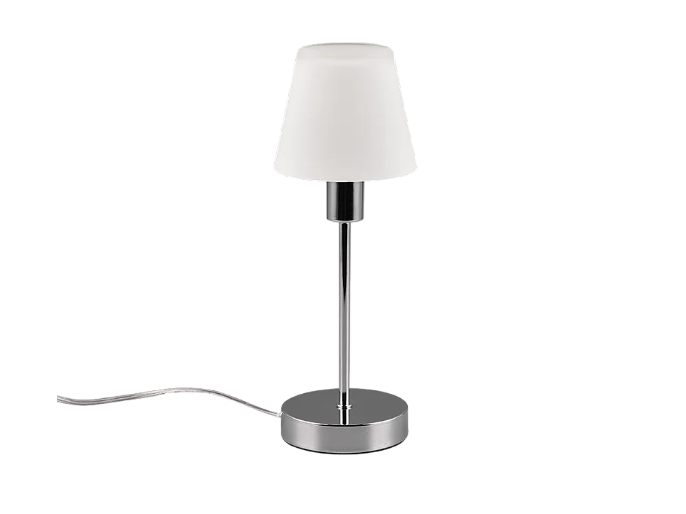 Lampada da tavolo, metallo, cromo, 12x32x12 cm, Luis Ii