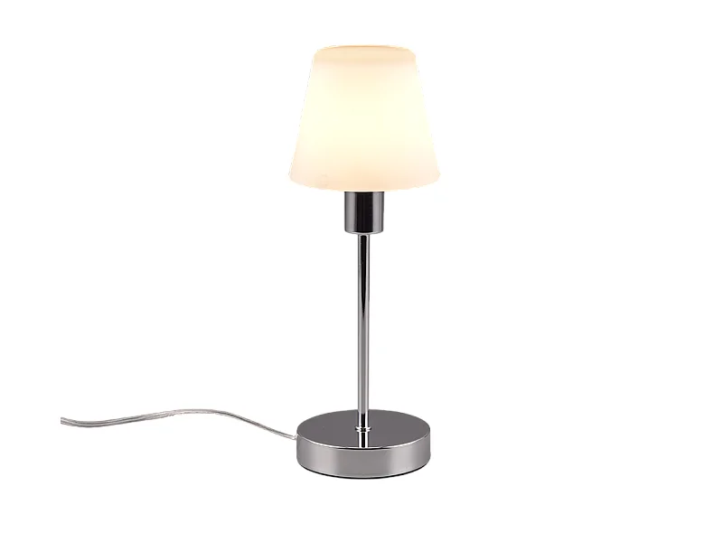 Lampada da tavolo, metallo, cromo, 12x32x12 cm, Luis Ii