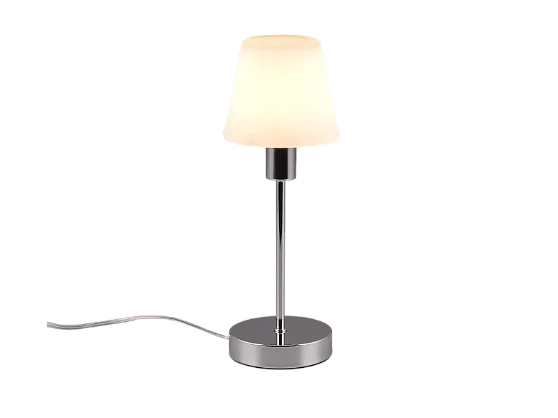Lampada da tavolo, metallo, cromo, 12x32x12 cm, Luis Ii