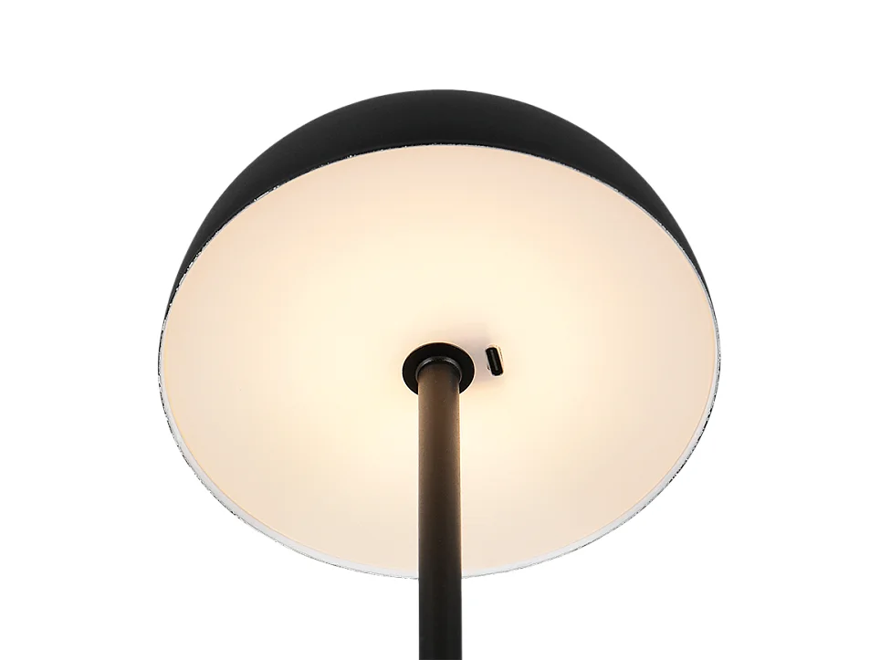 Lampada da tavolo LED, metallo, nero opaco, 13x21x13 cm, Munoz