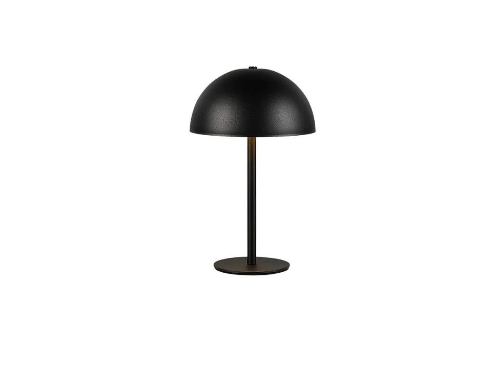 Lampada da tavolo LED, metallo, nero opaco, 13x21x13 cm, Munoz