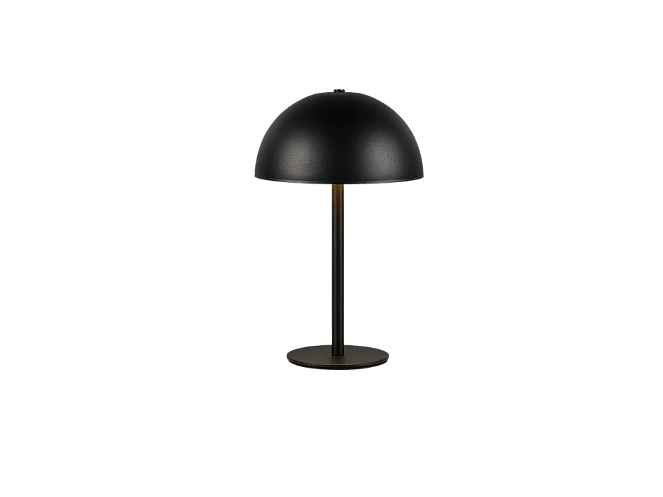 Lampada da tavolo LED, metallo, nero opaco, 13x21x13 cm, Munoz