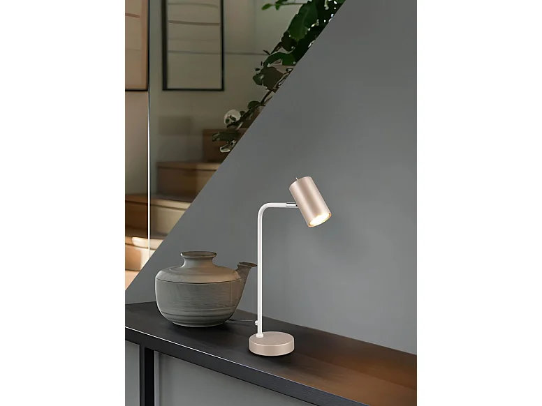 Lampada da tavolo, metallo, caffè, 25x45x12 cm, Marley