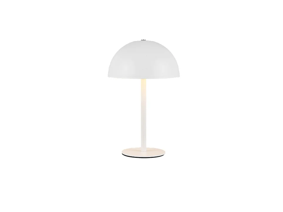 Lampada da tavolo LED, metallo, bianco opaco, 13x21x13 cm, Munoz