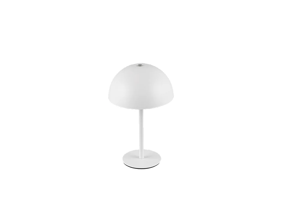 Lampada da tavolo LED, metallo, bianco opaco, 13x21x13 cm, Munoz