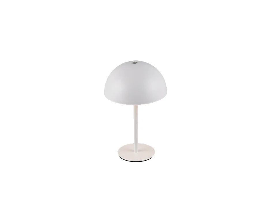 Lampada da tavolo LED, metallo, bianco opaco, 13x21x13 cm, Munoz