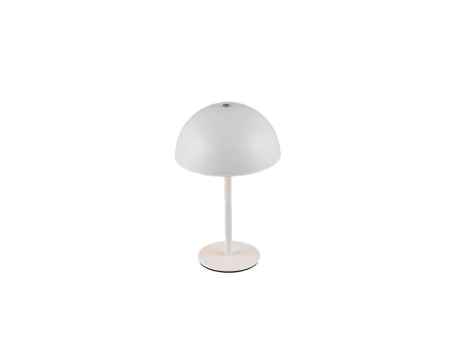 Lampada da tavolo LED, metallo, bianco opaco, 13x21x13 cm, Munoz