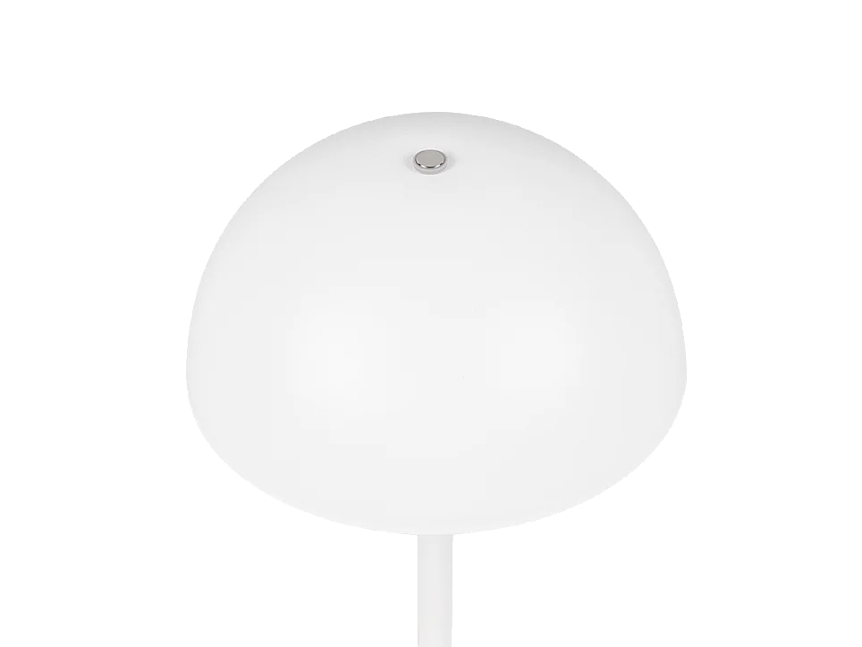 Lampada da tavolo LED, metallo, bianco opaco, 13x21x13 cm, Munoz