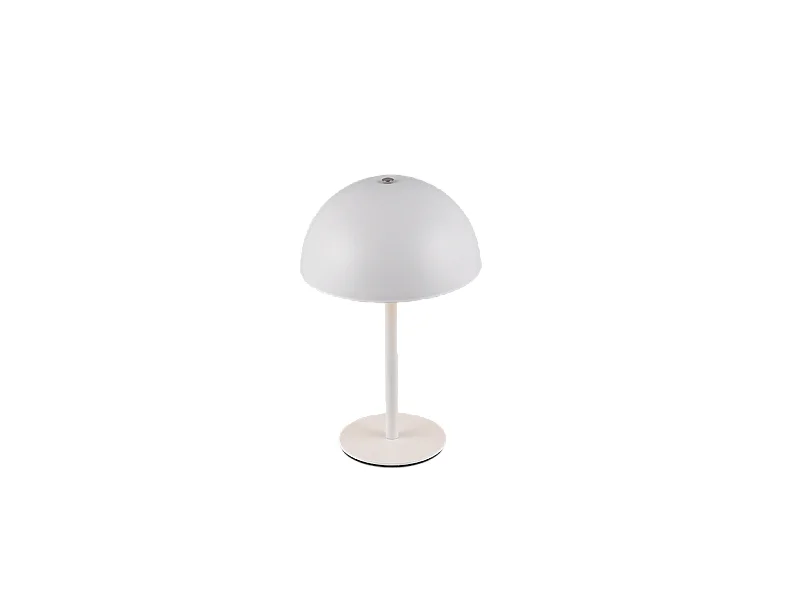 Lampada da tavolo LED, metallo, bianco opaco, 13x21x13 cm, Munoz