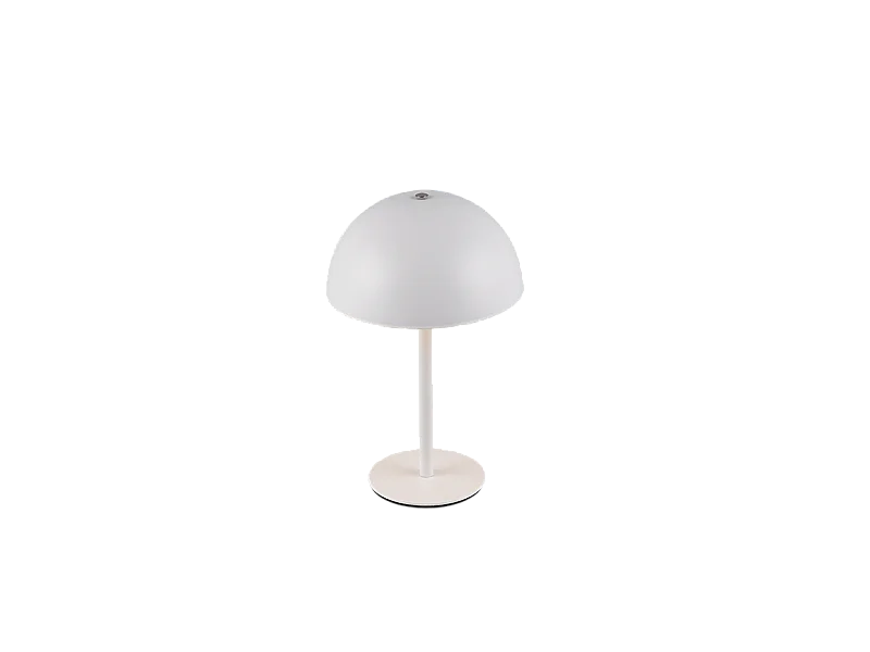 Lampada da tavolo LED, metallo, bianco opaco, 13x21x13 cm, Munoz