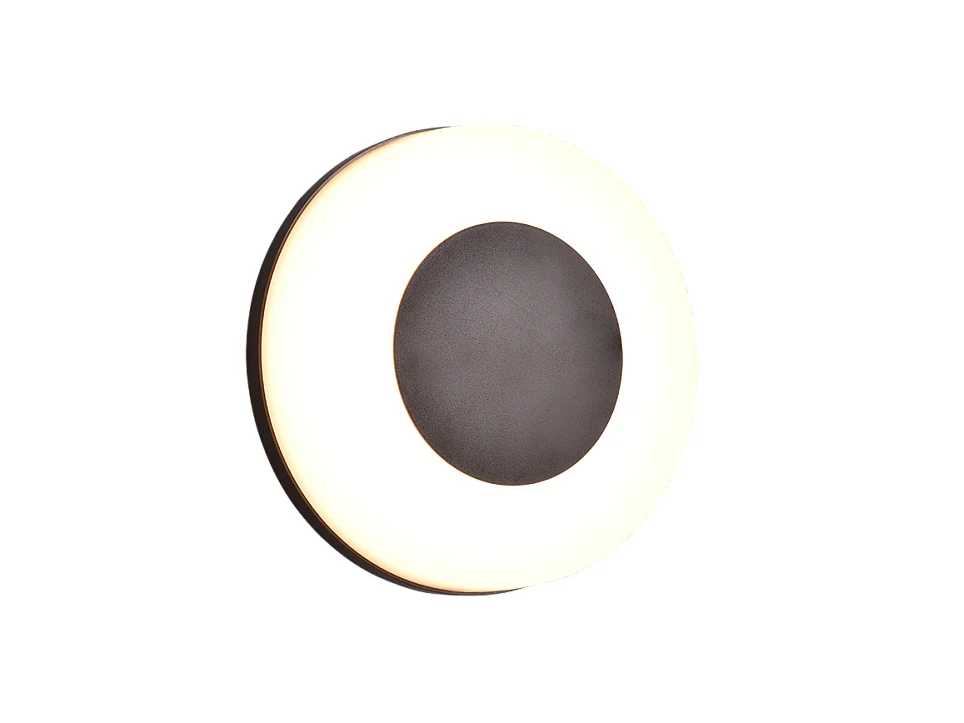 Applique da esterno LED, plastica, nero opaco, 25x25x8 cm, Morena