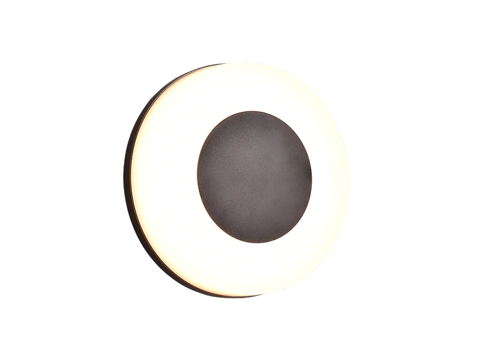 Applique da esterno LED, plastica, nero opaco, 25x25x8 cm, Morena