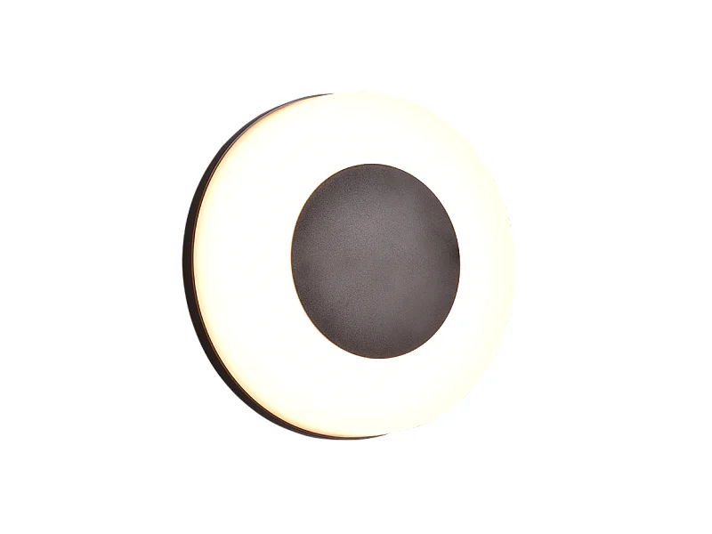 Applique da esterno LED, plastica, nero opaco, 25x25x8 cm, Morena