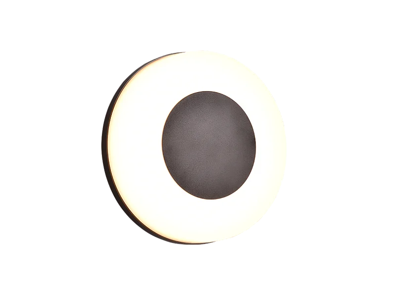 Applique da esterno LED, plastica, nero opaco, 25x25x8 cm, Morena