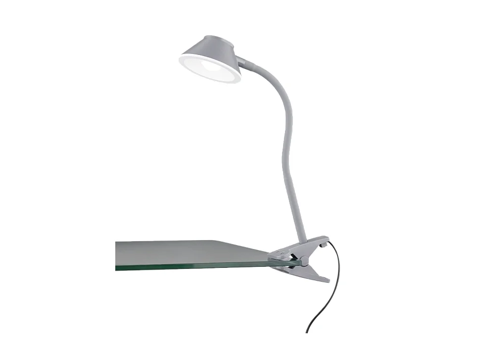 Lampada a morsetto LED, plastica, titano, 9,5x26x22 cm, Berry