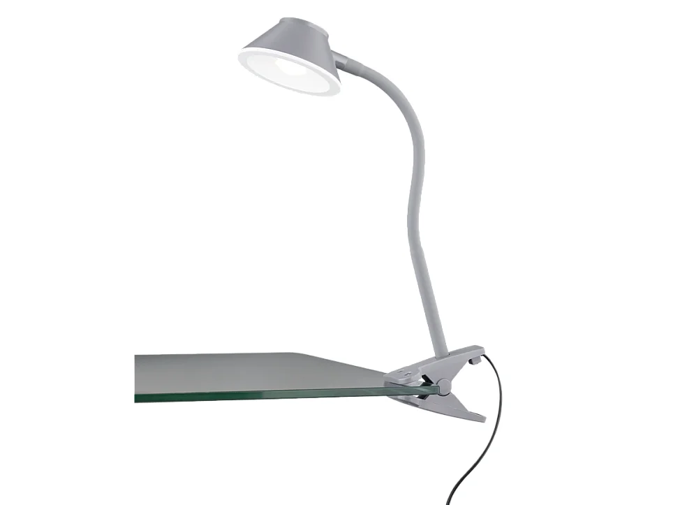 Lampada a morsetto LED, plastica, titano, 9,5x26x22 cm, Berry