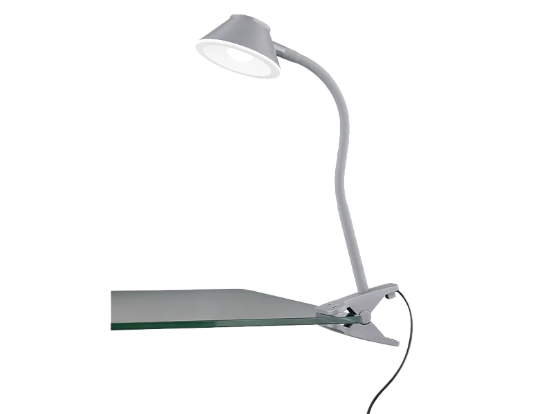 Lampada a morsetto LED, plastica, titano, 9,5x26x22 cm, Berry