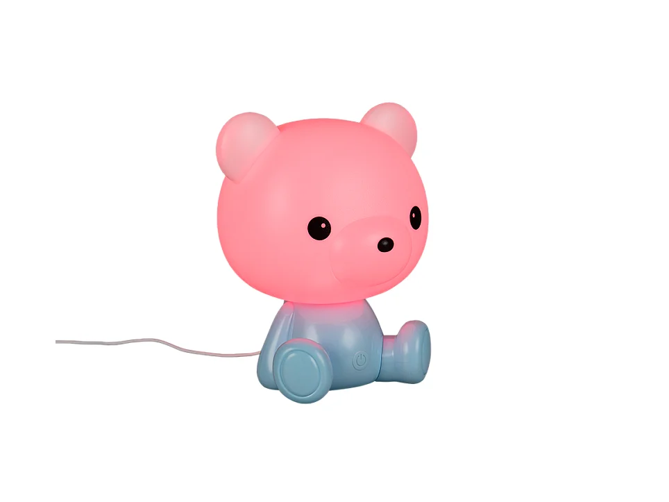 Lampada da tavolo LED, plastica, azzurro, 21x25,5x19 cm, Cutie