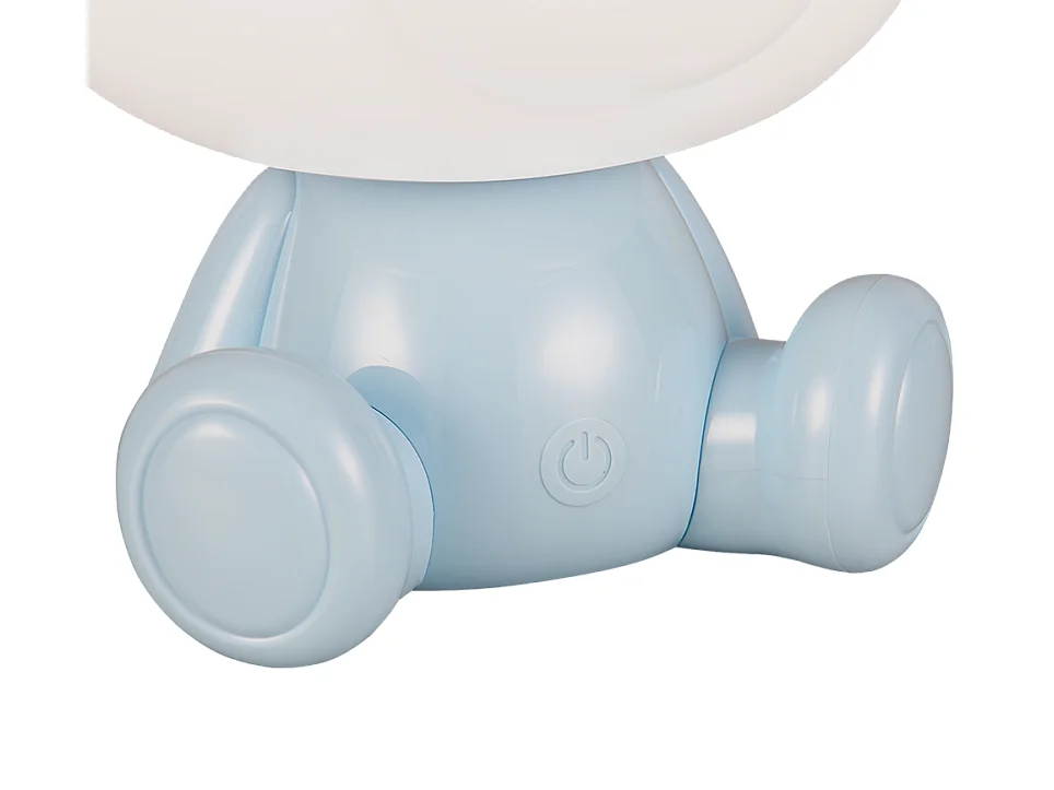 Lampada da tavolo LED, plastica, azzurro, 21x25,5x19 cm, Cutie