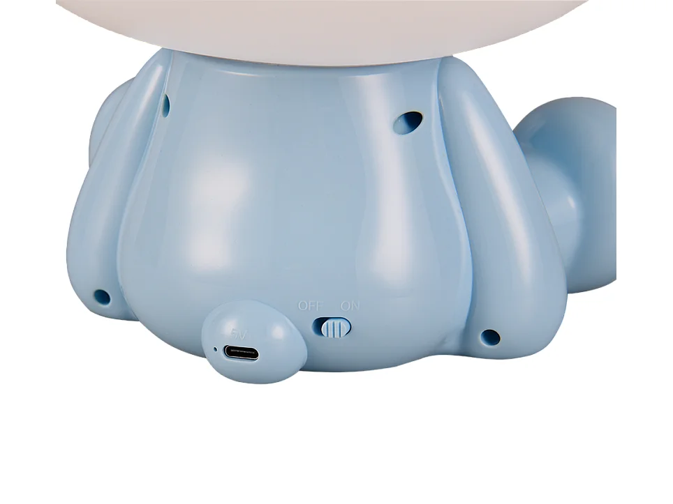 Lampada da tavolo LED, plastica, azzurro, 21x25,5x19 cm, Cutie