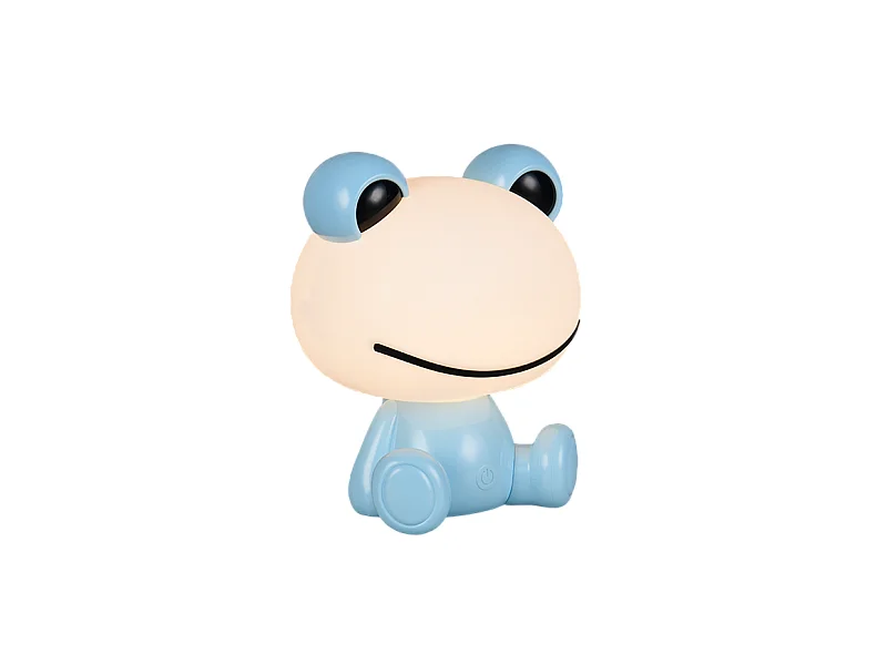 Lampada da tavolo LED, plastica, azzurro, 19,5x24,5x16,5 cm, Hopper