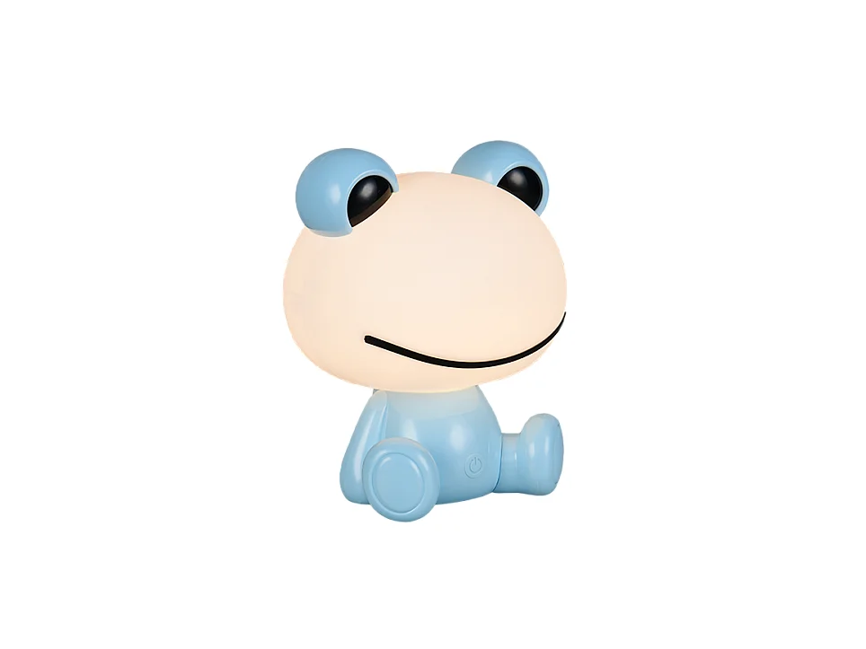 Lampada da tavolo LED, plastica, azzurro, 19,5x24,5x16,5 cm, Hopper