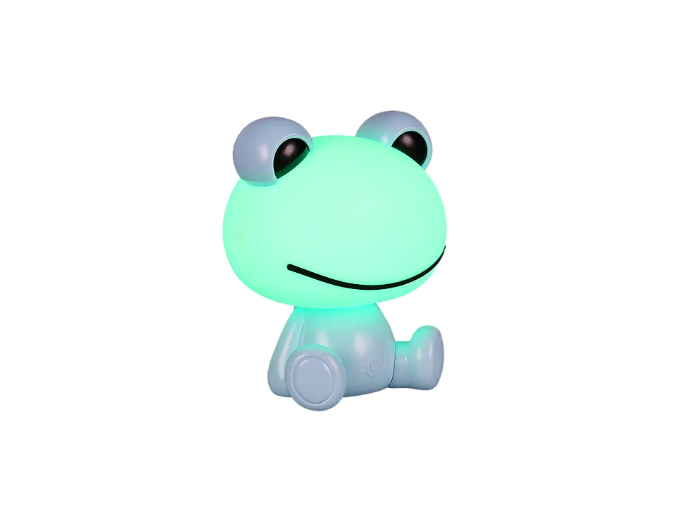 Lampada da tavolo LED, plastica, azzurro, 19,5x24,5x16,5 cm, Hopper