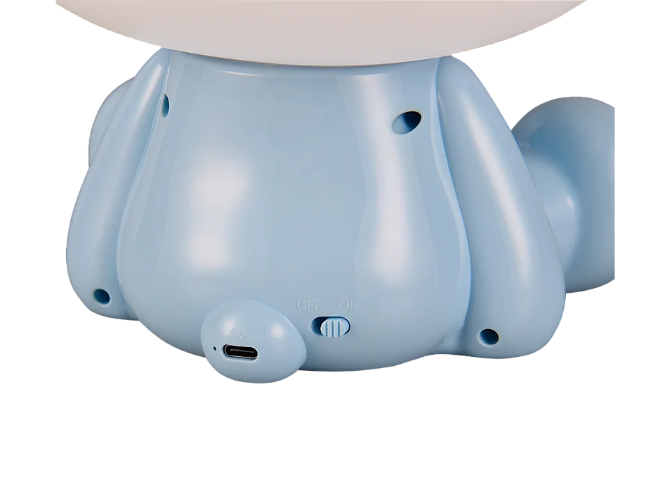 Lampada da tavolo LED, plastica, azzurro, 19,5x24,5x16,5 cm, Hopper