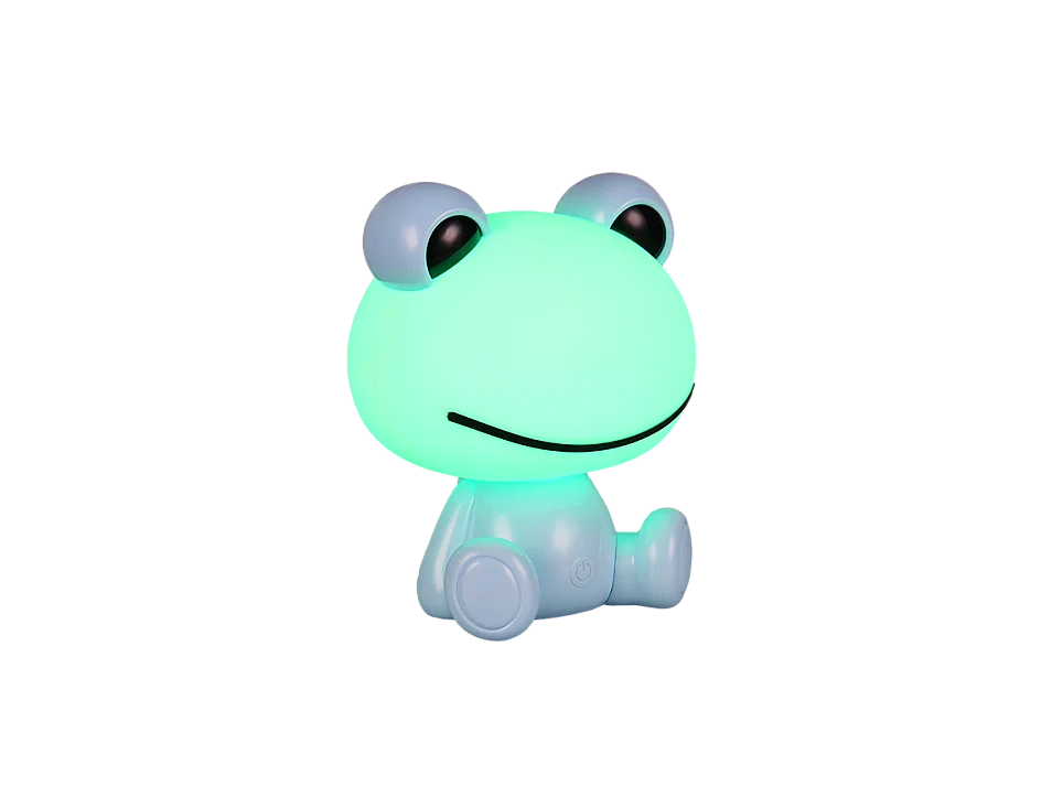 Lampada da tavolo LED, plastica, azzurro, 19,5x24,5x16,5 cm, Hopper