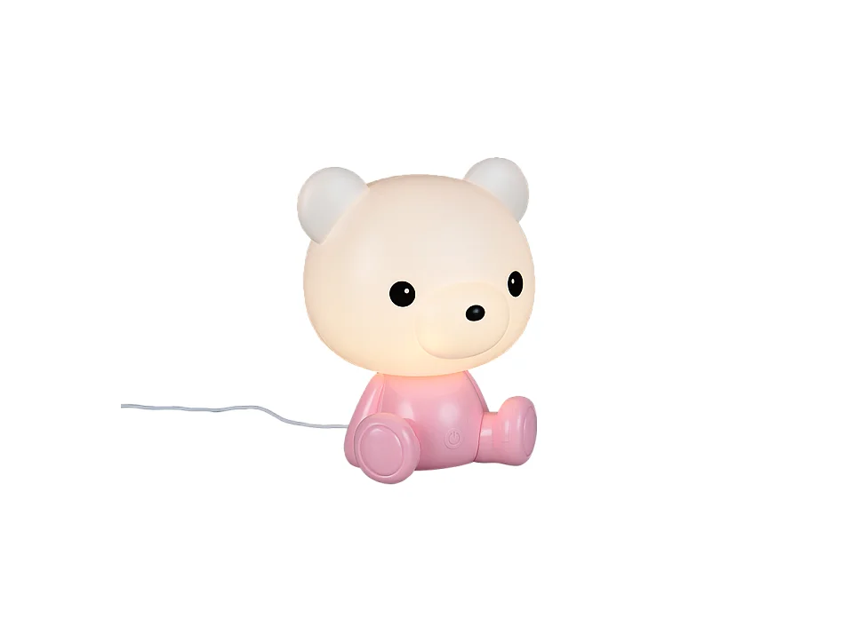 Lampada da tavolo LED, plastica, rosa, 21x25,5x19 cm, Cutie