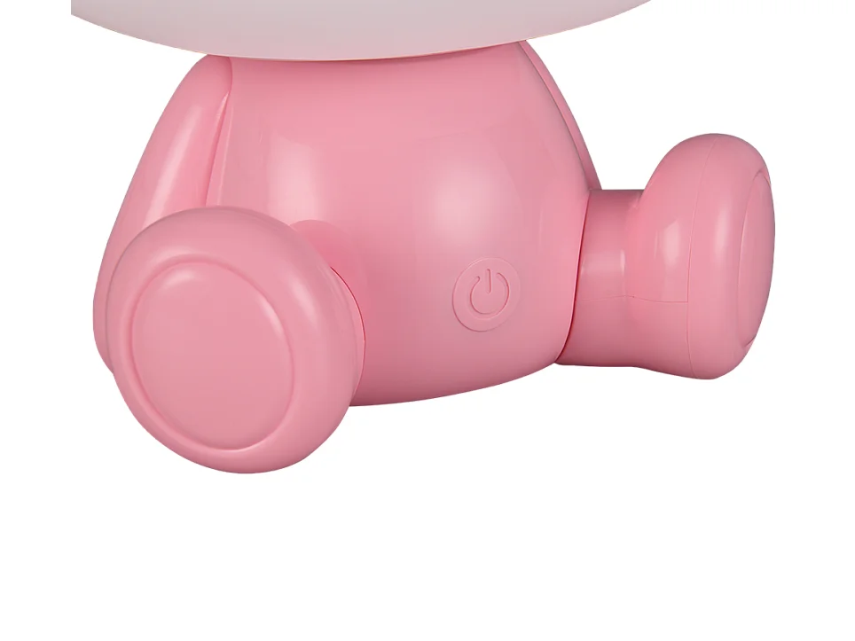 Lampada da tavolo LED, plastica, rosa, 21x25,5x19 cm, Cutie