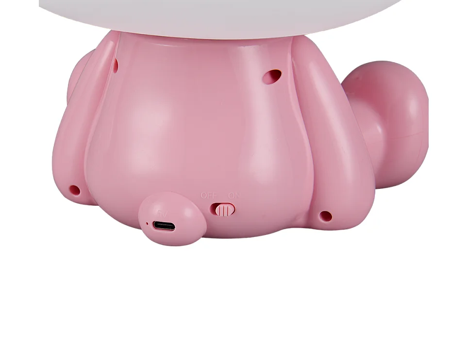 Lampada da tavolo LED, plastica, rosa, 21x25,5x19 cm, Cutie