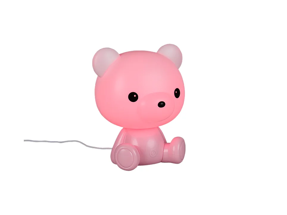 Lampada da tavolo LED, plastica, rosa, 21x25,5x19 cm, Cutie