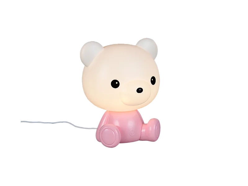 Lampada da tavolo LED, plastica, rosa, 21x25,5x19 cm, Cutie