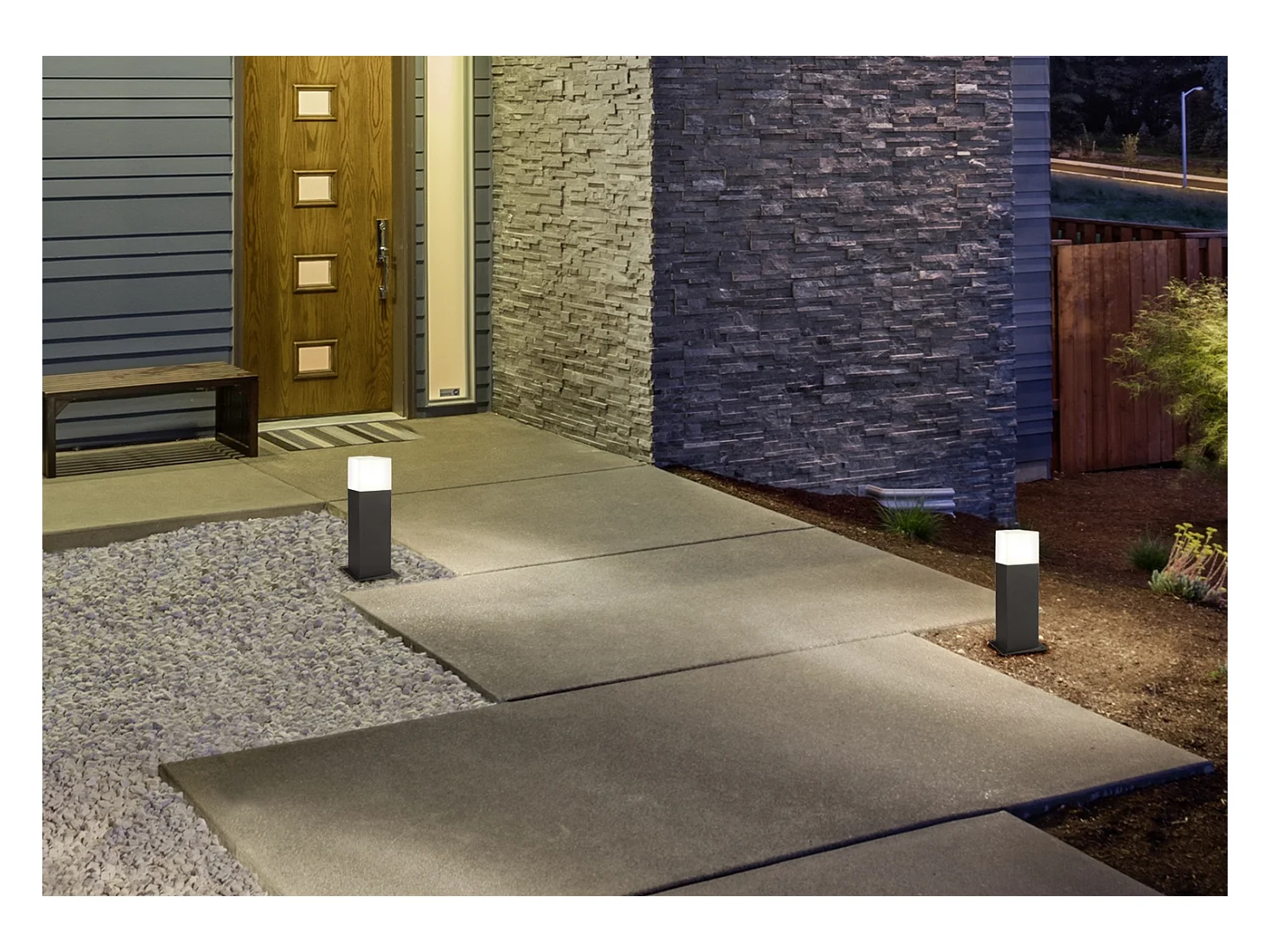 Palo LED, alluminio, antracite, 8,5x30x8,5 cm, Hudson