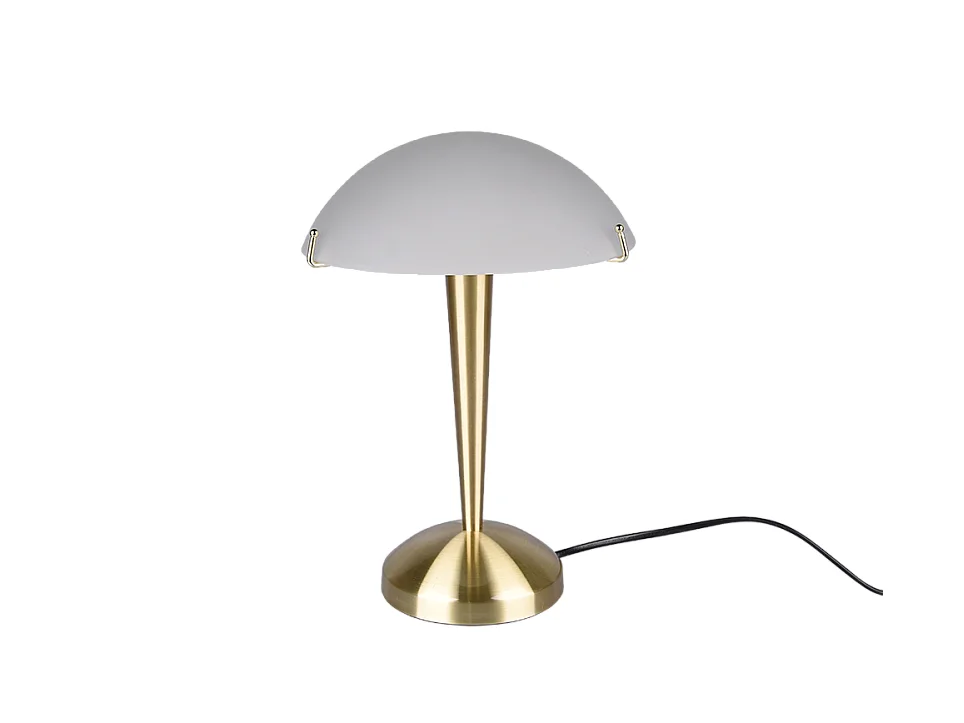 Lampada da tavolo, metallo, ottone satinato, 22,5x32x22,5 cm, Pilz Ii