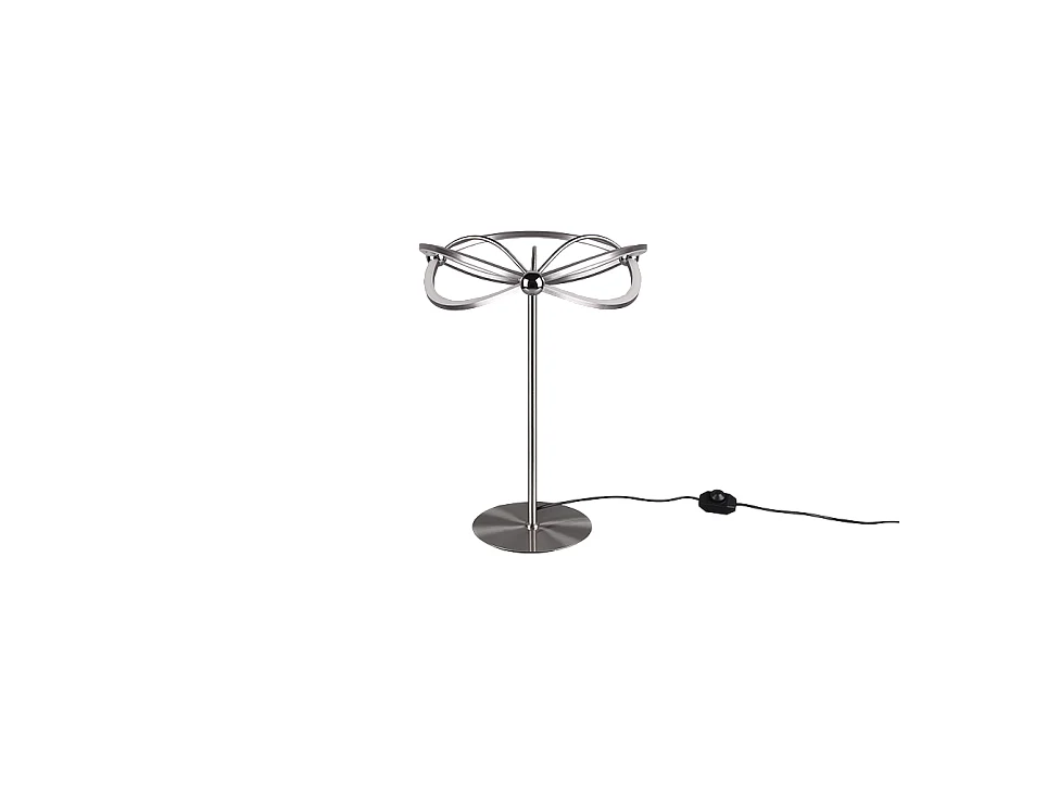 Lampada da tavolo LED, metallo, nichel opaco, 41x50x41 cm, Charivari