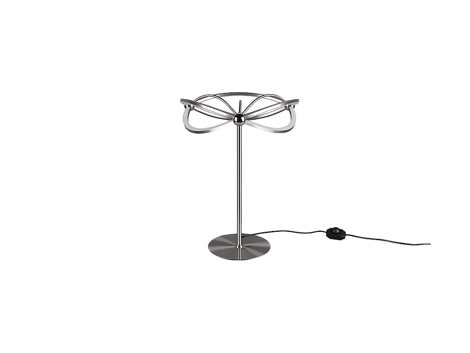 Lampada da tavolo LED, metallo, nichel opaco, 41x50x41 cm, Charivari