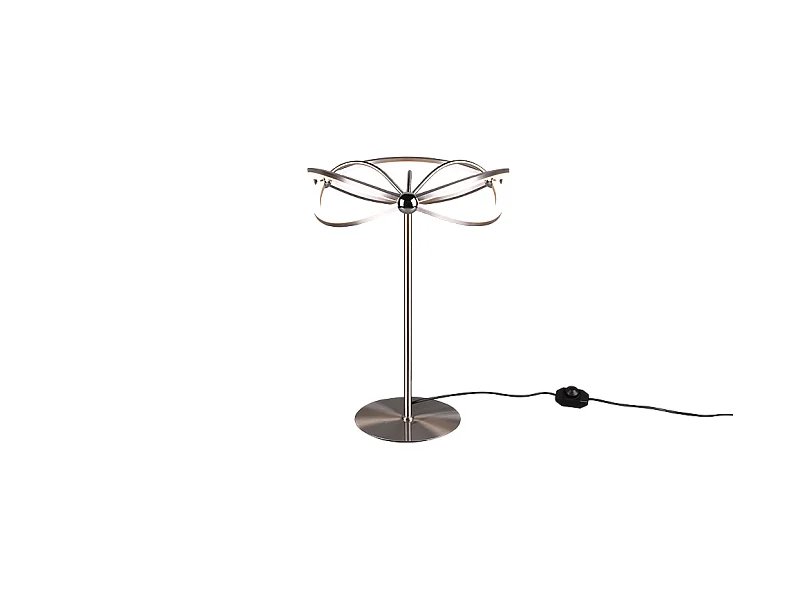 Lampada da tavolo LED, metallo, nichel opaco, 41x50x41 cm, Charivari