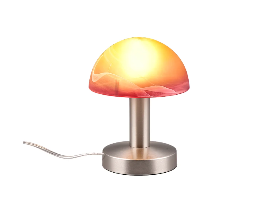 Lampada da tavolo, metallo, nichel opaco, 15x21x15 cm, Fynn Ii