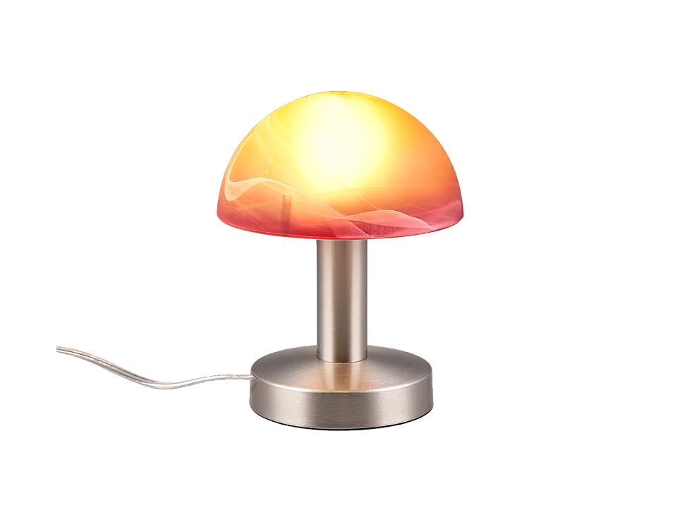 Lampada da tavolo, metallo, nichel opaco, 15x21x15 cm, Fynn Ii