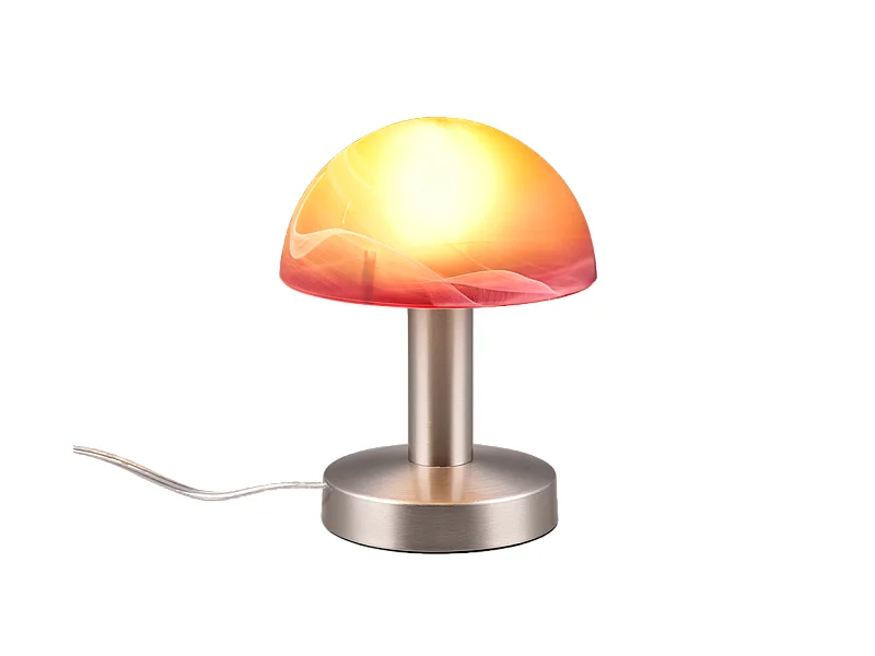 Lampada da tavolo, metallo, nichel opaco, 15x21x15 cm, Fynn Ii