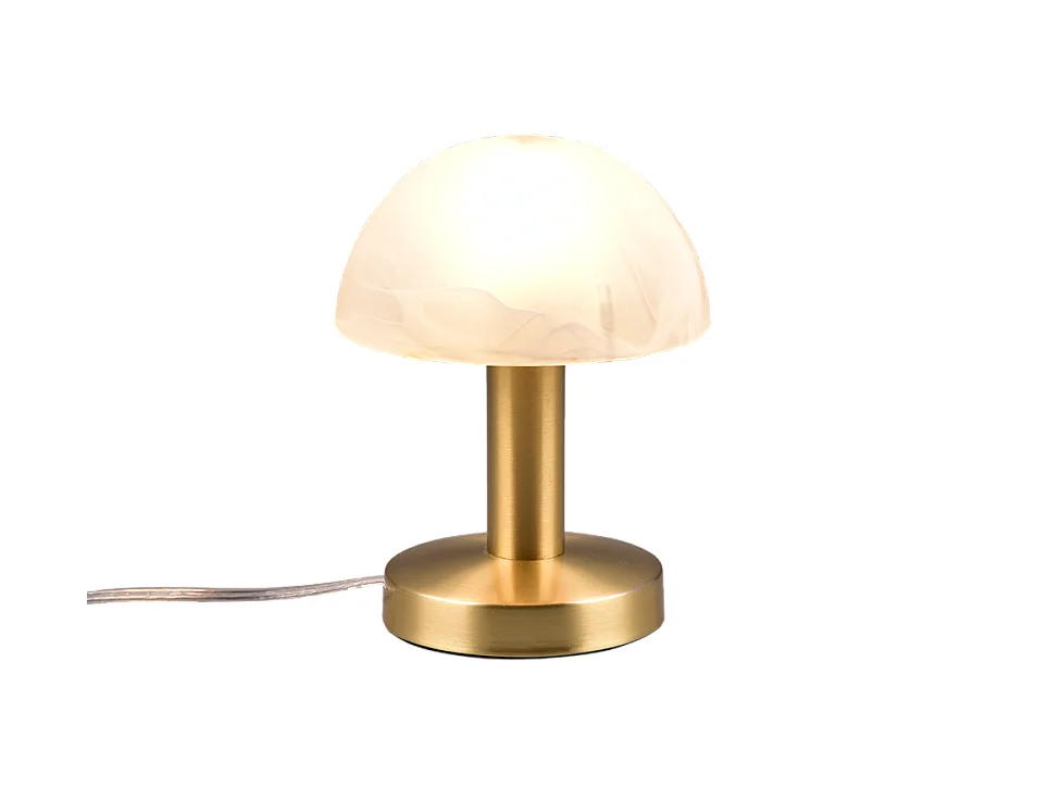 Lampada da tavolo, metallo, ottone satinato, 15x21x15 cm, Fynn Ii